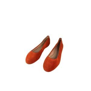 Orange Windsor Leather Flats by violet & red